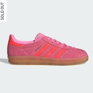 NWT Adidas Gazelle Indoor W Sneakers Beam Pink Solar Red Size Women’s 7